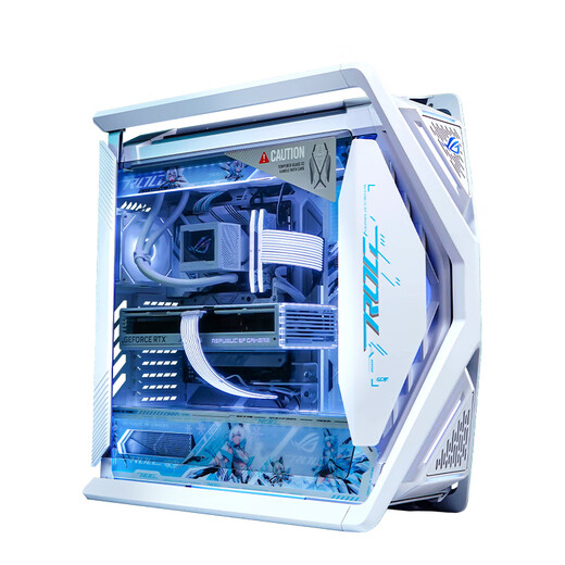 ASUS 24 installments interest-free AMD Ryzen R9 9950X3D/5090D/5080 graphics card ROG family bucket pure white gaming desktop host DIY assembly computer complete machine R9 9950X3D+32G+1TB丨Configuration one single host