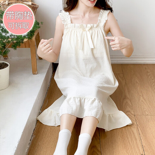 S.SOFEA Summer Sweet Sweet Taptled Pajamas eslingas Cachón de cofre de cofre removible de longitud media suelta Ropa para el hogar YQM6623# PINK 175 L