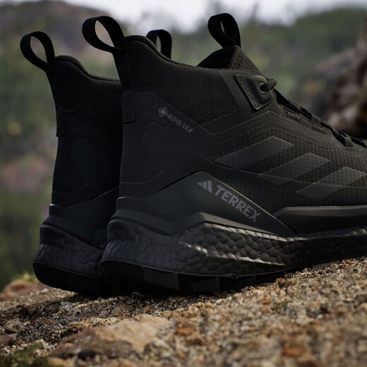 阿迪达斯 （adidas）男鞋秋冬新款FREE HIKER 2.0户外防水透湿透汽运动鞋登山徒步鞋 IH3524/黑色/灰 45