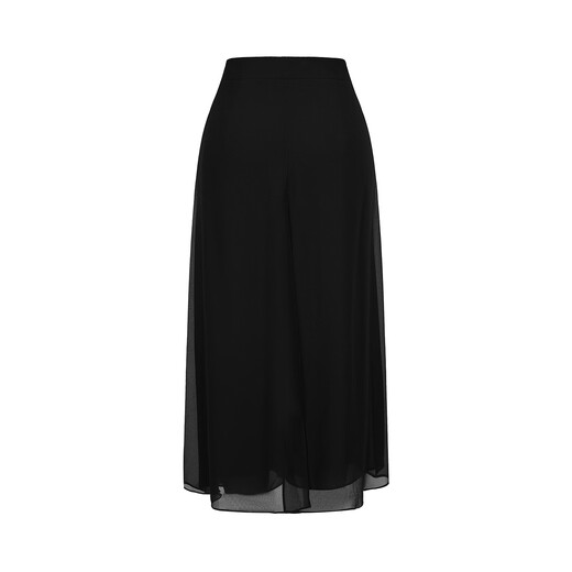 Jiuzi (JUZUI) commuting flowing and light casual wide-leg pants for women in summer JWDX11303 simple black XS