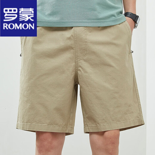 
ROMON pure cotton shorts men's summer new thin mid-size large size loose casual and versatile loose breathable five-point pants men's shorts 9224 dark blue 2XL Recommended 150-165 Jin [Jin equals 0.5 kg] 100% pure cotton