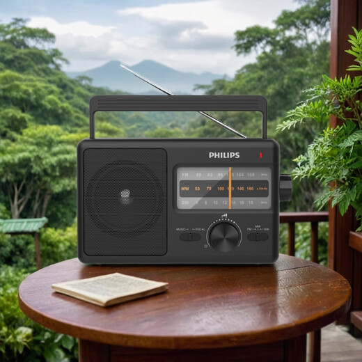 Philips (PHILIPS) TAR2368 radio for the elderly, full-band portable FM radio for the elderly, old-fashioned large semiconductor, high-quality emergency desktop plug-in AC and DC, standard configuration, including power cord