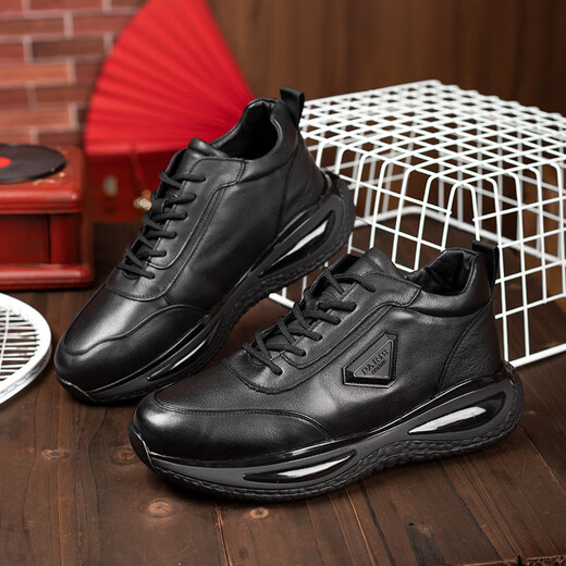 Spider King (Zhizhuwang) Été Nouveaux sports et chaussures décontractées Sole épaisse semelle noire pleine surface en cuir souple étanche et sans glissement