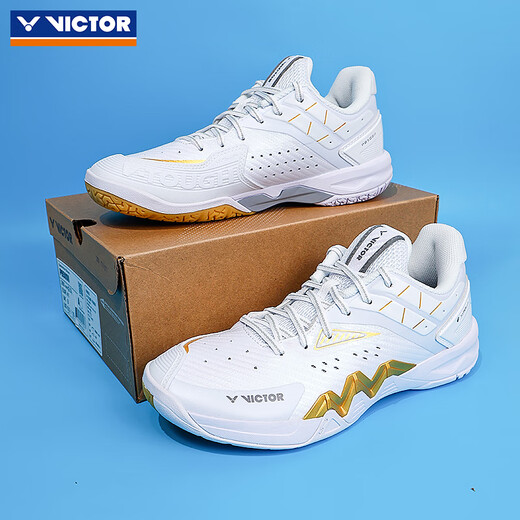 VICTOR's new professional badminton shoes, training and competition sports shoes, comfortable, breathable, non-slip, cushioning P8500 second generation P8500II second generation-A pearlescent white 42