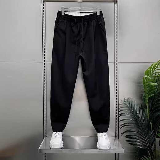 Kurashi ichiki kazuki kuraishi coton mince et ligne décontractée pantalon de glace masculine en dose un pantalon harem 2024 Nouvelle rue frite lâche neuf pantalon radish-cross café xl