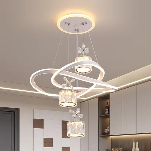 Colección de lámparas mppmck 2025 sala de estar lámpara de dormitorio lámpara de comedor de lámparas de comedor de la lámpara de comedor de internet de la celebridad del césped del dormitorio Zhongshan 120999 y el blanco 50 cm de diámetro-tres colores desacoplables