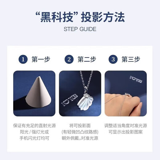 Dirholl Yibeizi platinum necklace, simple and fashionable clavicle chain, Valentine's Day birthday gift for wife and girlfriend PT950 platinum necklace + Yibeizi projection pendant, free engraving - ghostwriting greeting card - exclusive gift box