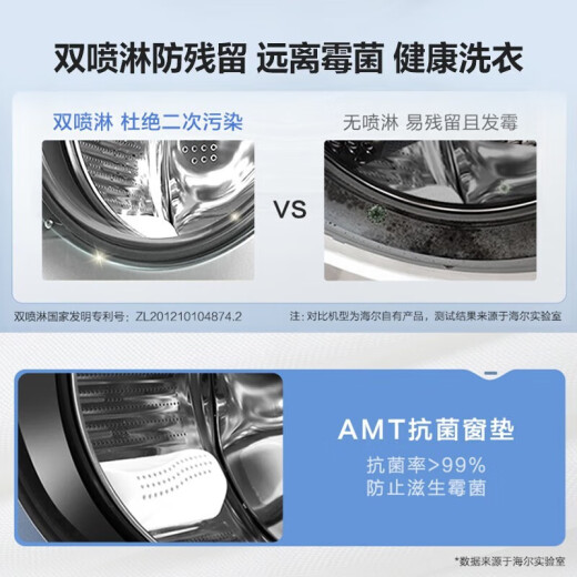 海尔滚筒洗衣机全自动超薄大筒径嵌入式家用小户型变频一级能效节能省电除菌除螨【14126升级新品309】 309单洗