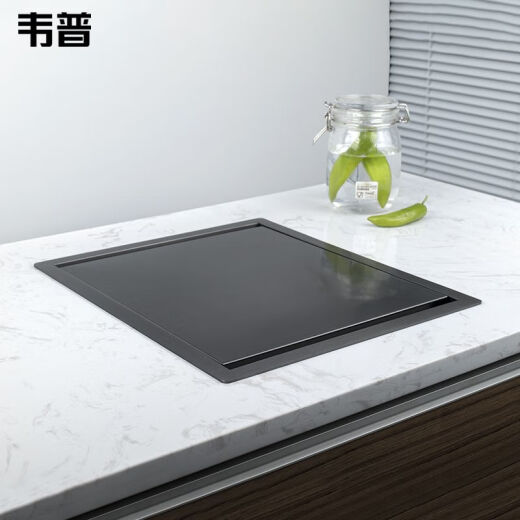 
304 stainless steel bar invisible small sink single slot mid-island with damping cover hidden mini wash basin 4839 flip cover cup washer damping model + lifting cooling