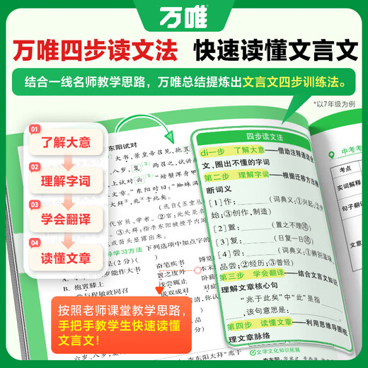 2025万唯中考初中文言文课外阅读理解专项训练全解全练八九七年级必背古诗词一本通初一初二试题研究初三语文教辅资料万维教育 【高分作文+课外文言文+现代文】3本＞25新版 九年级