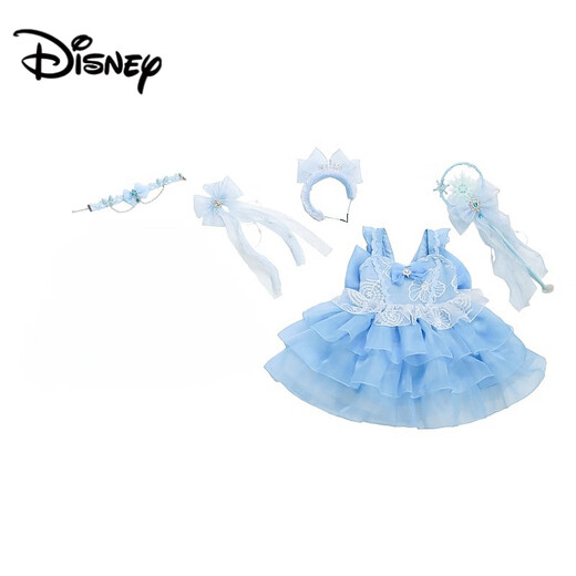 迪士尼（Disney）女童连衣裙夏季2025新款洋气小女孩高端礼服爱莎公主裙洛丽塔裙子 【蓝色裙子】JSGY6625爱莎连衣裙 100 cm 建议身高95左右