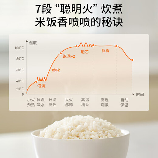 Joyoung rice cooker 3L household rice cooker stainless steel inner pot 316L micro-pressure rice cooker for 2-3 people smart reservation 0 coating soup and porridge pot F-30F335L