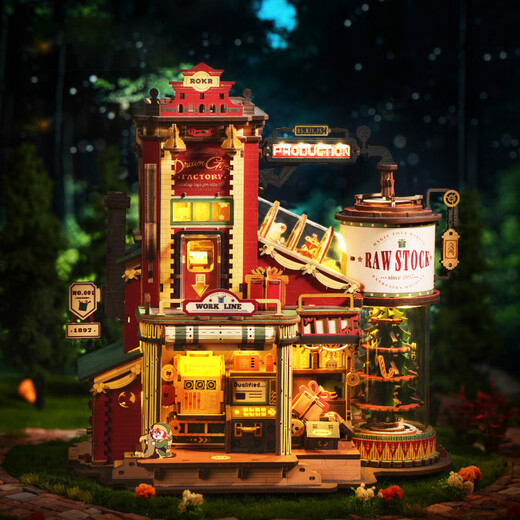Ruoyi Ruoke Geschenkfabrik Musikbox DIY Handgemachte Baustein Puzzle Kinder Spielys Lehrer Tag Geburtstag Geschenk Mädchen