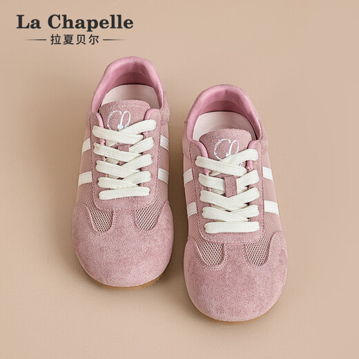 
La Chapelle women's shoes 25 years new women's shoes mesh breathable board shoes casual versatile women's shoes training shoes not smelly feet lightweight women's shoes pink XXE6628-2 36