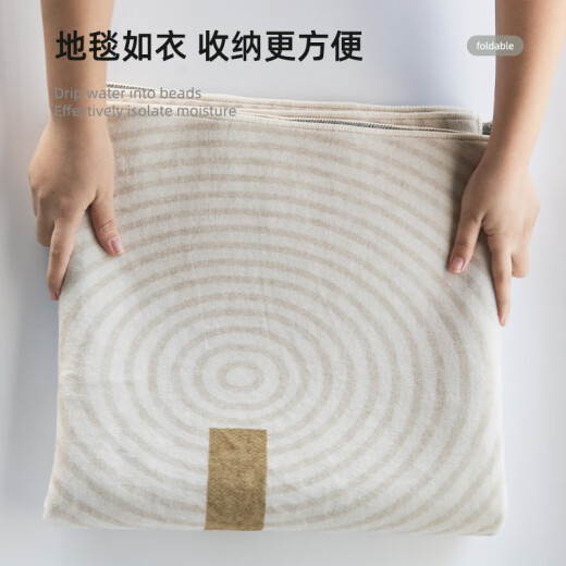 地毯卧室床边毯轻奢免打理家用客厅茶几毯可机洗满铺飘窗地垫 卿云-13786 120x240cm