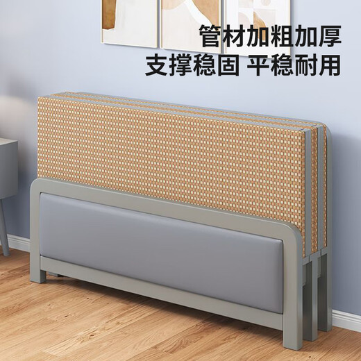 Jingju folding single double bed office lunch bed household living room simple accompanying bed bed can sleep naked on mat bed square tube mat model 100CM-BGC882 40% off