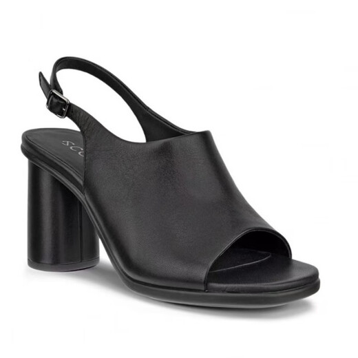 ECCO-Frauenschuhe Mode Sandalen 25 Frühlings- und Sommer Französische Dicke Fisch Fisch Mund High Heels Skulptur 233313 233313/01001 Schwarz-heel-Höhe 8,5 cm 36