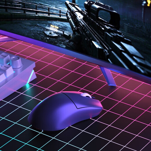 Beishumahu brand new dual 8K Jianlu RSR5 three-mode gaming mouse dual 8K return rate lightweight gaming wireless mouse ergonomic mouse self-developed web driver RSR5 Dark Night Black PAW3950+ dual 8K return rate