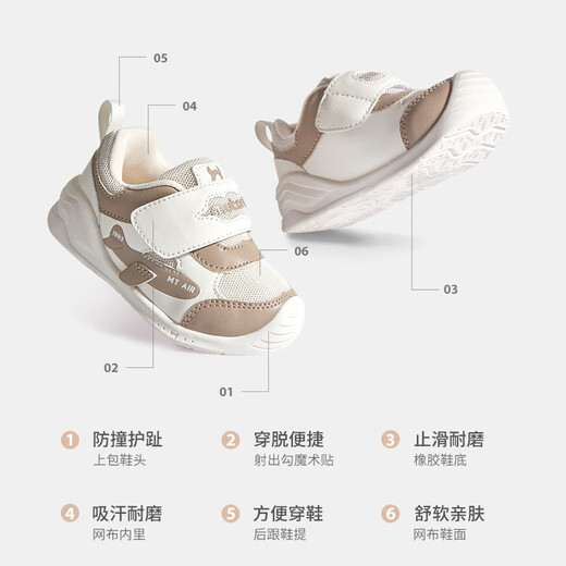 Shepherd boy [Clearing] Baby Toddler Shoes Spring and Autumn Women's Soft Sole Baby Toddler Shoes Functional Shoes Boys Leather Surface Anti-Slip Step Front Shoes Yunmika 8588 (Comfortable Double Net) 17 Shoes Inner Length 13.0cm/ Suitable for foot length 12.5cm