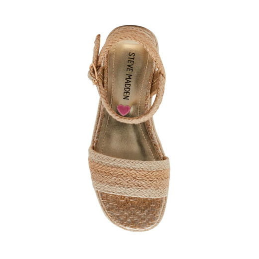 Steve Madden Girls' Shoes Cleo, Natural, 4 Olds Natural 4 Olds
