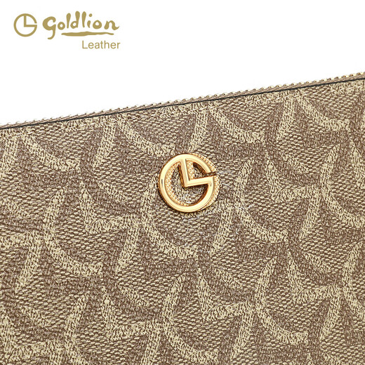 Billetera Goldlion 2025 NUEVA Moda Versátil Bolso de embrague Retro Bolsa Retro Long Wallet Women's Phaki