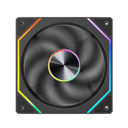 Wanjia Prism 8Pro ARGB fan black positive leaf chassis cooling 12CM fan divine light synchronization 5V3-pin ARGB PWM temperature control speed regulation