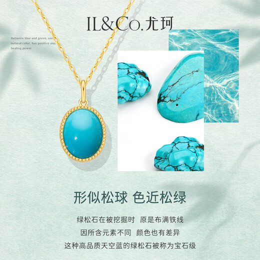 IL&CO Youke Turquoise Necklace Necklace Women's Light Luxury Fashion Chinese Valentine's Day Gift for Girlfriend and Wife