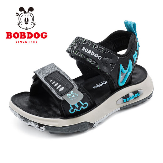 Babudou children's shoes summer boys' beach shoes casual lightweight children's sandals 105552117 black/lake blue 26