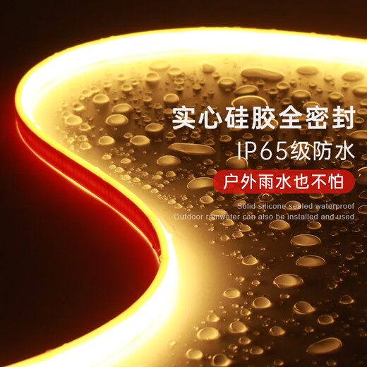 Start super bright cob light strip 220v outdoor waterproof home living room ceiling project led soft light strip with adhesive + white light / 30 meters with 2 plugs