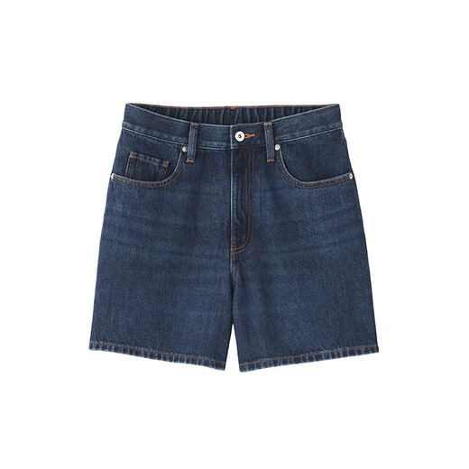 Muji (Muji) Frauen Kapok Mix Denim Shorts Frauenhose 25-jähriges Sommer Neues Produkt Denim Rejuvenation Frauenkleidung BE1VKA5S Blue L (165/70a)