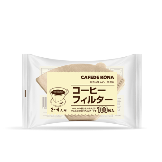 Cafede Konacafedekona Kaffeefilterpapier Kaffeemaschine Filter Papier Handfilterpapierpapier Form CK9196 Bleichmittel 101 Lüfterformfilterpapier (1-2 Portionen