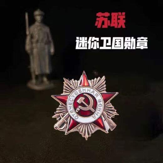 Dragon Girl Soviet Patriotic Medal First Class Retro Five-Pointed Star Brooch Brooch Medal Student School Bag Decoration Gift Soviet Badge-Gold A21-203