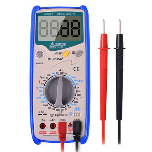 Fluke Shanchuang Vollschutz digitaler Multimeter DT9205A+ Mechanische Schutzreihe großer Bildschirm Automatische Abschaltung DT9205A+