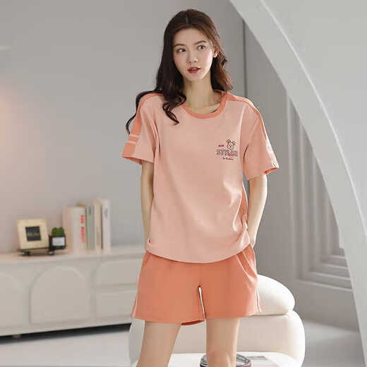 
Modal pajamas for women in summer pure cotton shorts shorts thin summer cute and sweet can be worn outside home clothing set Z9855 [main picture] XL [recommended 120-140Jin [Jin equals 0.5 kg] wear]