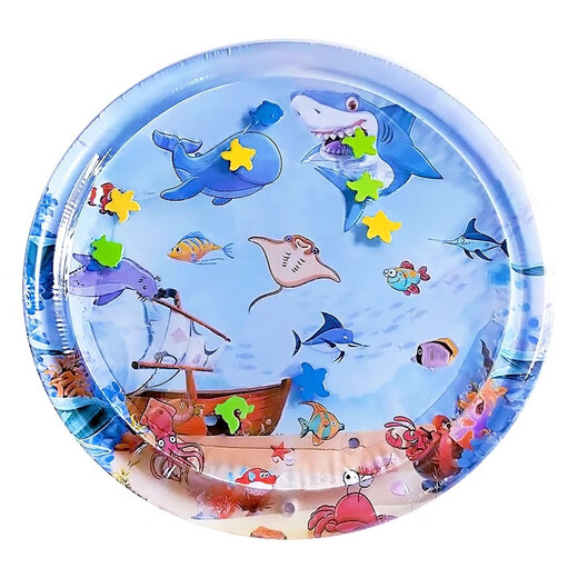 JCZS Juguetes para bebé de agua de agua especial para niños alemanes se puede llenar con agua y almohadilla de agua anti-caída Montorial Montessori Sensory de 105 cm Blue Round Seal [suministrado para la bolsa de reparación de la bomba de aire]
