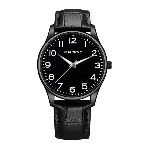 
Boarne (BOARRNE) special mechanical watch for junior high school entrance examination college entrance examination male and female junior high school students high school students winding sliding pointer pure mechanical watch 902G-black disc black belt-men's watch