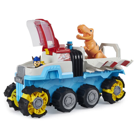 汪汪队立大功（PAW PATROL）正版汪汪队电动恐龙救援巡逻车变形玩具恐龙救难队电动四驱越野车 豪华电动巡逻车16794+8辆合金小