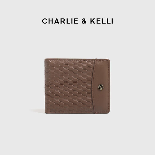 Charlie / Kelli Marque Luxury Luxury CK portefeuille Men pour hommes Polka Classic Wallet Coin Wallet Carte Bag Gift For Boyfriend Brown [Cadeau pratique pour la Saint-Valentin chinois]