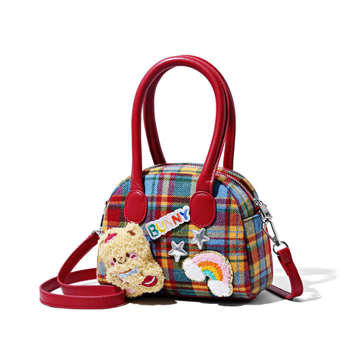 Changyin exquisite karierte INS-Tasche für Frauen süße kleine braune Bär Mode Handtasche Hochwertige Pendelmünzen Brieftasche Crossbody Tasche Little Braunbär