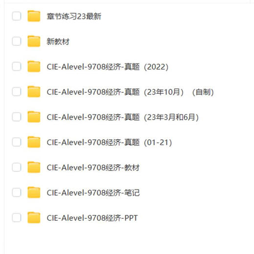 
CIE Alevel Economics9708 Past real questions/chapter exercises/notes/PPT/textbooks Teaching cai teaching aids]