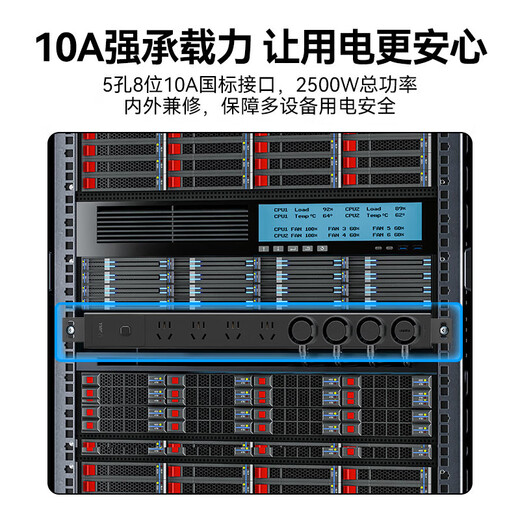 Bull PDU-Schrank, Plug-in-Reihe, E-Sport, Desktop-Computer, Schreibtisch, Spezialsteckdose, Mehrfachsteckdose mit Kabel, Plug-Board, Blitzschutz-Plug-in-Board unter dem Tisch, Lade-Steckdosenleiste mit Schalter, Schleppleiste, Anti-Überlastung, 5 Meter lang, 6-Steckdosen-Hauptsteuerung, schwarz, offizielles, authentisches Bull-Modell mit 2500 W, feuerhemmend, mit 3 Jahren Garantie