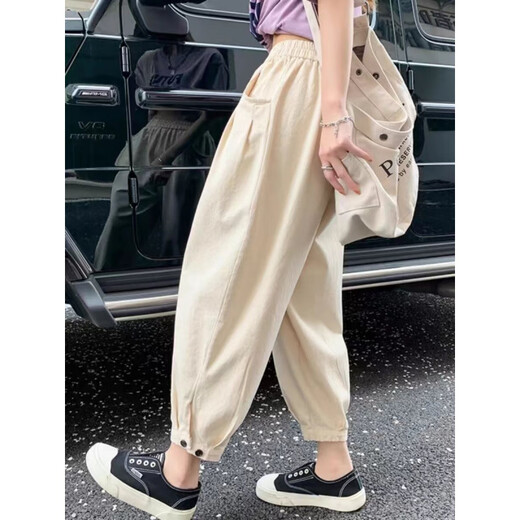 
Single Nanwei Fat Sister Large Size Ice Silk Sports Pants for Women's Summer Thin Smashing Casual Harun Small Feet Pants Feet Covering Nine-Crispy Bloomers 702# Black (High-end Good Quality) L Recommended 80-110Jin [Jin equals 0.5 kg]