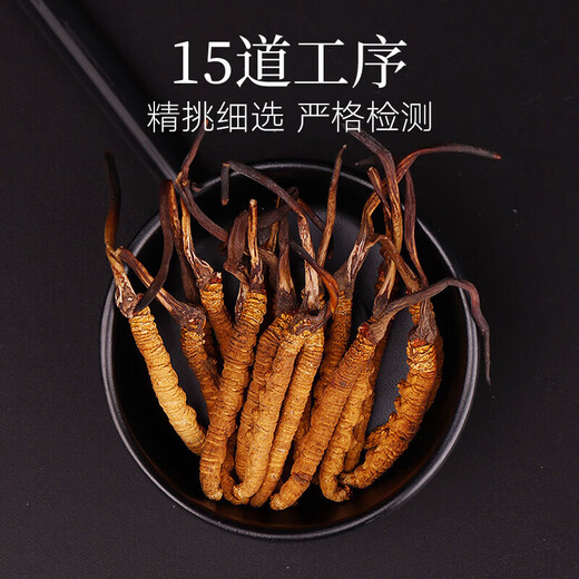 Tongrentang Tongrentang Tibetan wild cordyceps about 5 roots/g7 grams about 35 roots Cordyceps gift box same price 618