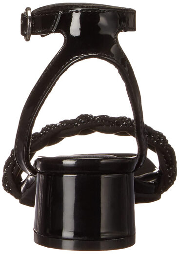 Steve Madden Girls' Oppal Heeled Sandals, Black, Kids 13 Black Kids 13