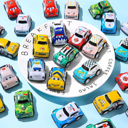 Kinder Alloy Car Toys Alloy Racing Eisenwagen Rickshaw Boy Puzzle Car Set dreißig Eisenwagen [zufällige Farbe]
