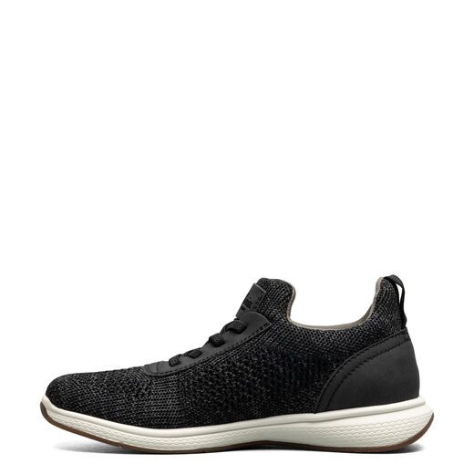 Florsheim Boys' Satellite Knit Stretch Lace Slip-ons Jr. (Toddler/Kids) Sneakers, Black//White Black//White 2.5 Little Kid