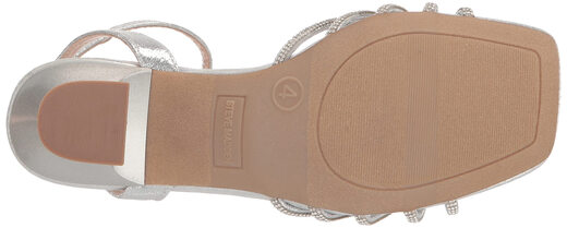 Steve Madden Girls Lucia, Silver Silver 5 Big Kid