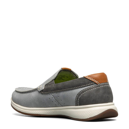 Florsheim Boys, Cross Moccasin Toe Slip-on Little and Big Kids, Gray Gray 10 Toddler