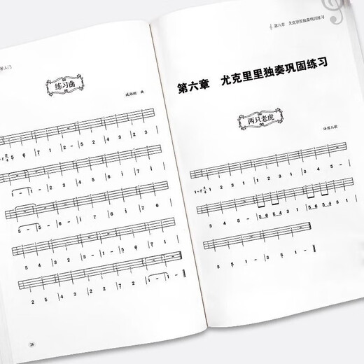 【正版现货】从零起步尤克里里自学入门基础乐理知识教材视频教程讲解初学者简谱四线谱新手教程 尤克里里自学入门【大开本+附赠视频】