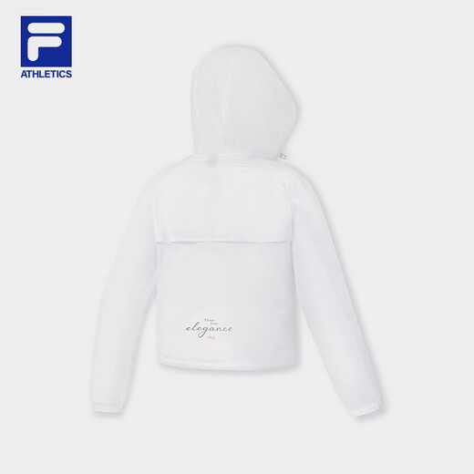 FILA Oficial de la chaqueta tejida de mujeres 2025 Autumn New Fitness Sports Simple Loose Caplaed Top Jade White S 160/80a/S